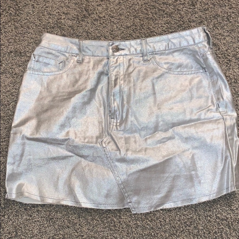 Silver Denim Forever 21 Skirt
